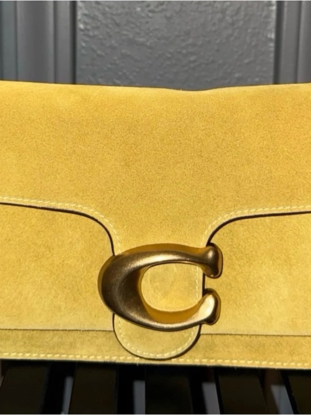Coach Tabby Shoulder Bag in Mustard Yellow Leather